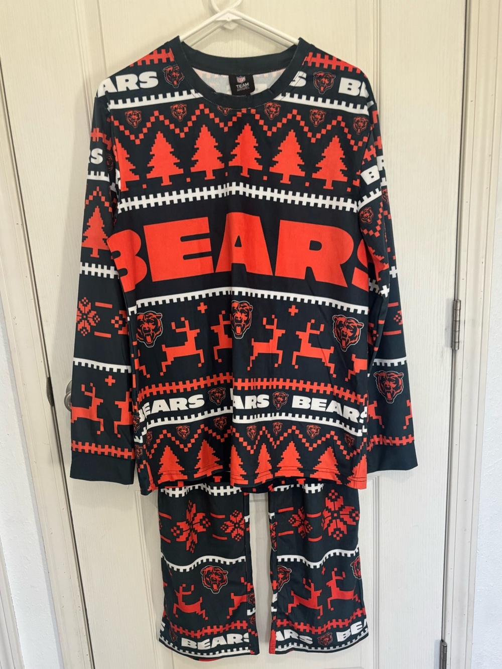 NFL Chicago Bears Holiday Lounge Set – Ugly Sweater Style – Size M